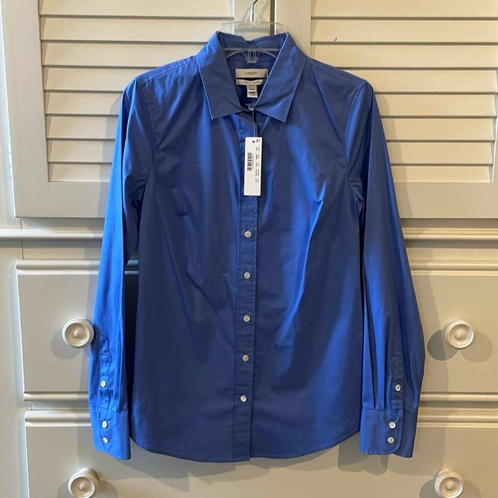 NWT J. Crew Stretch Perfect Shirt, size XXS
